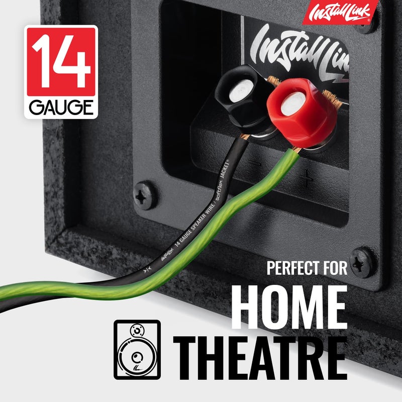 Install Link 14 AWG Gauge Speaker Wire Cable (250 Feet) Stereo, Car or Home Theater (CCA) - Image 2